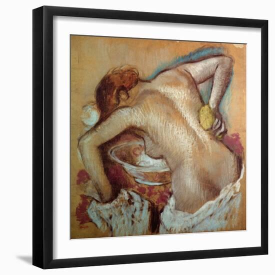 Woman at Her Toilet, C.1894 (Pastel)-Edgar Degas-Framed Giclee Print