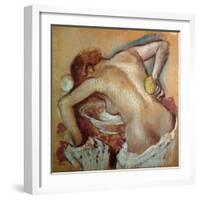 Woman at Her Toilet, C.1894 (Pastel)-Edgar Degas-Framed Giclee Print