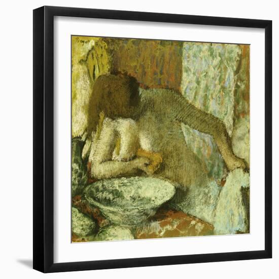 Woman at Her Toilet, circa 1897-Edgar Degas-Framed Giclee Print