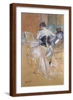 Woman at Her Toilet, Study for "Elles", circa 1896-Henri de Toulouse-Lautrec-Framed Giclee Print