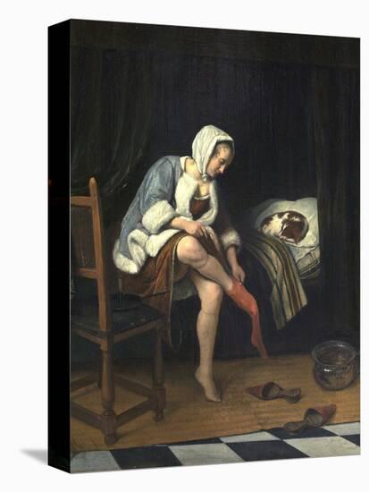 Woman at Her Toilet-Jan Havicksz. Steen-Stretched Canvas