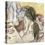 Woman at Her Toilet-Edgar Degas-Stretched Canvas