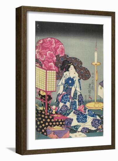 Woman at Her Toilet-Utagawa Kunisada-Framed Giclee Print