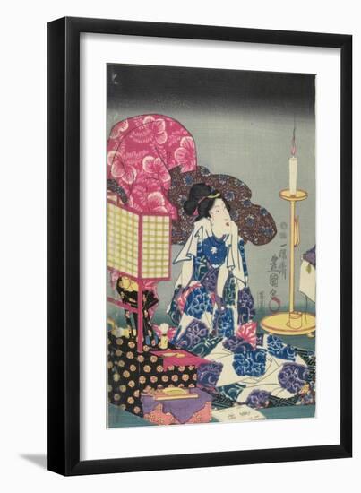 Woman at Her Toilet-Utagawa Kunisada-Framed Giclee Print