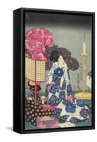 Woman at Her Toilet-Utagawa Kunisada-Framed Stretched Canvas