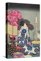 Woman at Her Toilet-Utagawa Kunisada-Stretched Canvas