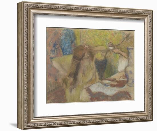 Woman at her Toilet-Edgar Degas-Framed Giclee Print