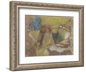 Woman at her Toilet-Edgar Degas-Framed Giclee Print