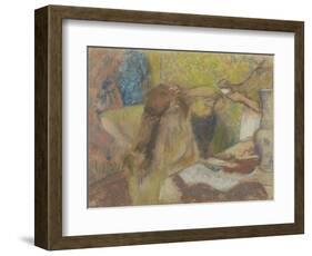 Woman at her Toilet-Edgar Degas-Framed Giclee Print