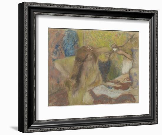 Woman at her Toilet-Edgar Degas-Framed Giclee Print