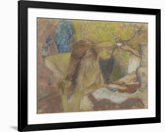 Woman at her Toilet-Edgar Degas-Framed Giclee Print