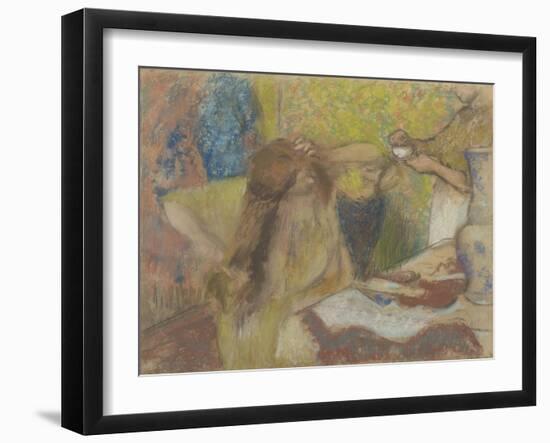 Woman at her Toilet-Edgar Degas-Framed Giclee Print