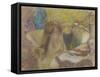 Woman at her Toilet-Edgar Degas-Framed Stretched Canvas