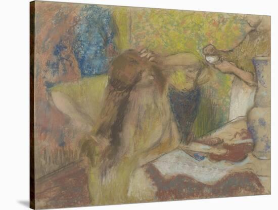 Woman at her Toilet-Edgar Degas-Stretched Canvas