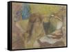 Woman at her Toilet-Edgar Degas-Framed Stretched Canvas