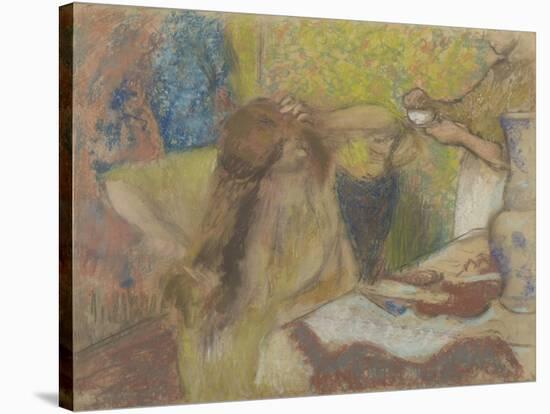 Woman at her Toilet-Edgar Degas-Stretched Canvas