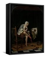 Woman at Her Toilet-Jan Havicksz Steen-Framed Stretched Canvas
