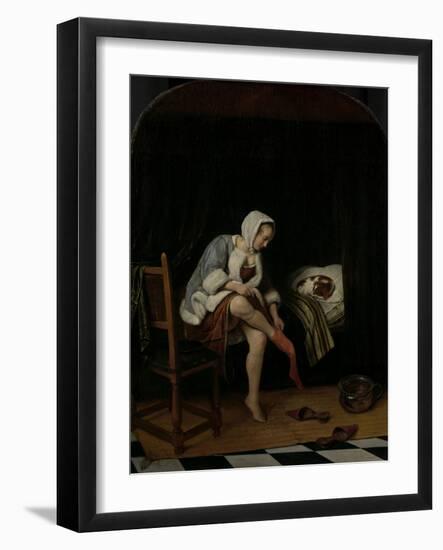 Woman at Her Toilet-Jan Havicksz Steen-Framed Art Print