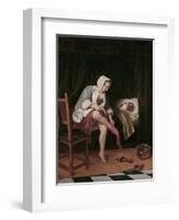 Woman at Her Toilet-Jan Havicksz Steen-Framed Giclee Print