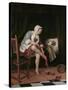 Woman at Her Toilet-Jan Havicksz Steen-Stretched Canvas