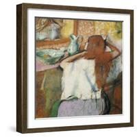 Woman at Her Toilet-Edgar Degas-Framed Giclee Print