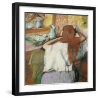 Woman at Her Toilet-Edgar Degas-Framed Giclee Print