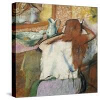 Woman at Her Toilet-Edgar Degas-Stretched Canvas