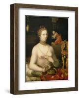 Woman at Her Toilette, 1585-95-Francois Bunel-Framed Giclee Print