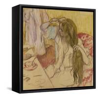 Woman at Her Toilette, C.1885-Edgar Degas-Framed Stretched Canvas