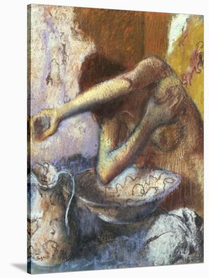 Woman at Her Toilette; Femme a Sa Toilette-Edgar Degas-Stretched Canvas