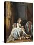 Woman at Her Toilette-Niclas II Lafrensen-Stretched Canvas