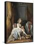 Woman at Her Toilette-Niclas II Lafrensen-Framed Stretched Canvas