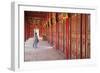 Woman at Imperial Palace in Citadel, Hue, Thua Thien-Hue, Vietnam, Indochina, Southeast Asia, Asia-Ian Trower-Framed Photographic Print