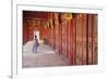 Woman at Imperial Palace in Citadel, Hue, Thua Thien-Hue, Vietnam, Indochina, Southeast Asia, Asia-Ian Trower-Framed Photographic Print