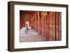 Woman at Imperial Palace in Citadel, Hue, Thua Thien-Hue, Vietnam, Indochina, Southeast Asia, Asia-Ian Trower-Framed Photographic Print