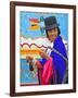 Woman at Indian Market in Silvia, Guambiano Indians, Colombia, South America-Christian Heeb-Framed Photographic Print