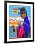 Woman at Indian Market in Silvia, Guambiano Indians, Colombia, South America-Christian Heeb-Framed Photographic Print