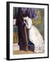 Woman at Prie-Dieu C1850-null-Framed Art Print