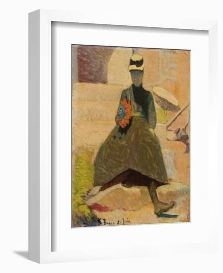 Woman at Saint-Briac, 1886-Emile Bernard-Framed Giclee Print