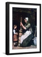 Woman at the Churn, C1864-1900-Mihaly Munkacsy-Framed Giclee Print