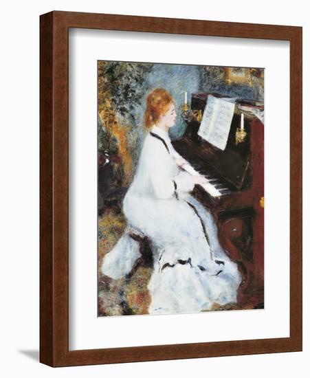 Woman at the Piano, 1875/76-Pierre-Auguste Renoir-Framed Art Print