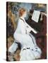 Woman at the Piano, 1875/76-Pierre-Auguste Renoir-Stretched Canvas