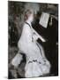 Woman at the Piano, 1875/76-Pierre-Auguste Renoir-Mounted Giclee Print