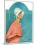 "Woman at the Rudder,"August 17, 1929-Penrhyn Stanlaws-Mounted Giclee Print