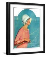 "Woman at the Rudder,"August 17, 1929-Penrhyn Stanlaws-Framed Giclee Print