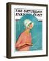 "Woman at the Rudder," Saturday Evening Post Cover, August 17, 1929-Penrhyn Stanlaws-Framed Giclee Print