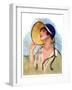 "Woman at the Shore,"August 20, 1927-Bradshaw Crandall-Framed Giclee Print