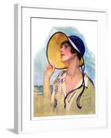 "Woman at the Shore,"August 20, 1927-Bradshaw Crandall-Framed Giclee Print