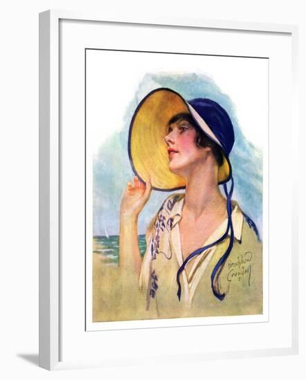 "Woman at the Shore,"August 20, 1927-Bradshaw Crandall-Framed Giclee Print