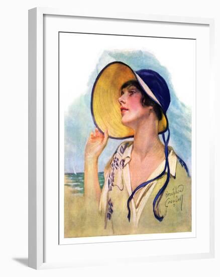 "Woman at the Shore,"August 20, 1927-Bradshaw Crandall-Framed Giclee Print